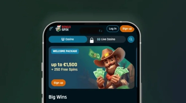 Capture d'écran de l'app RingoSpin Casino